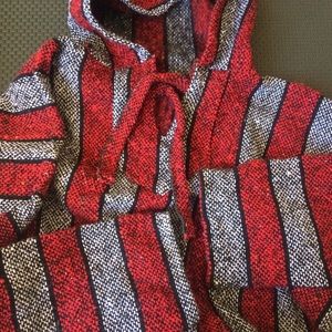 Red & Grey Baja Pullover Hoodie